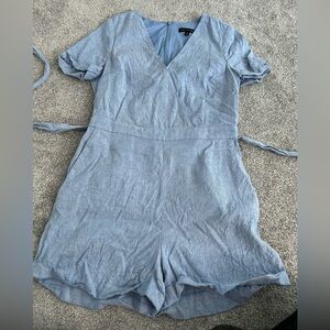 Banana Republic Blue V-Neck Dress